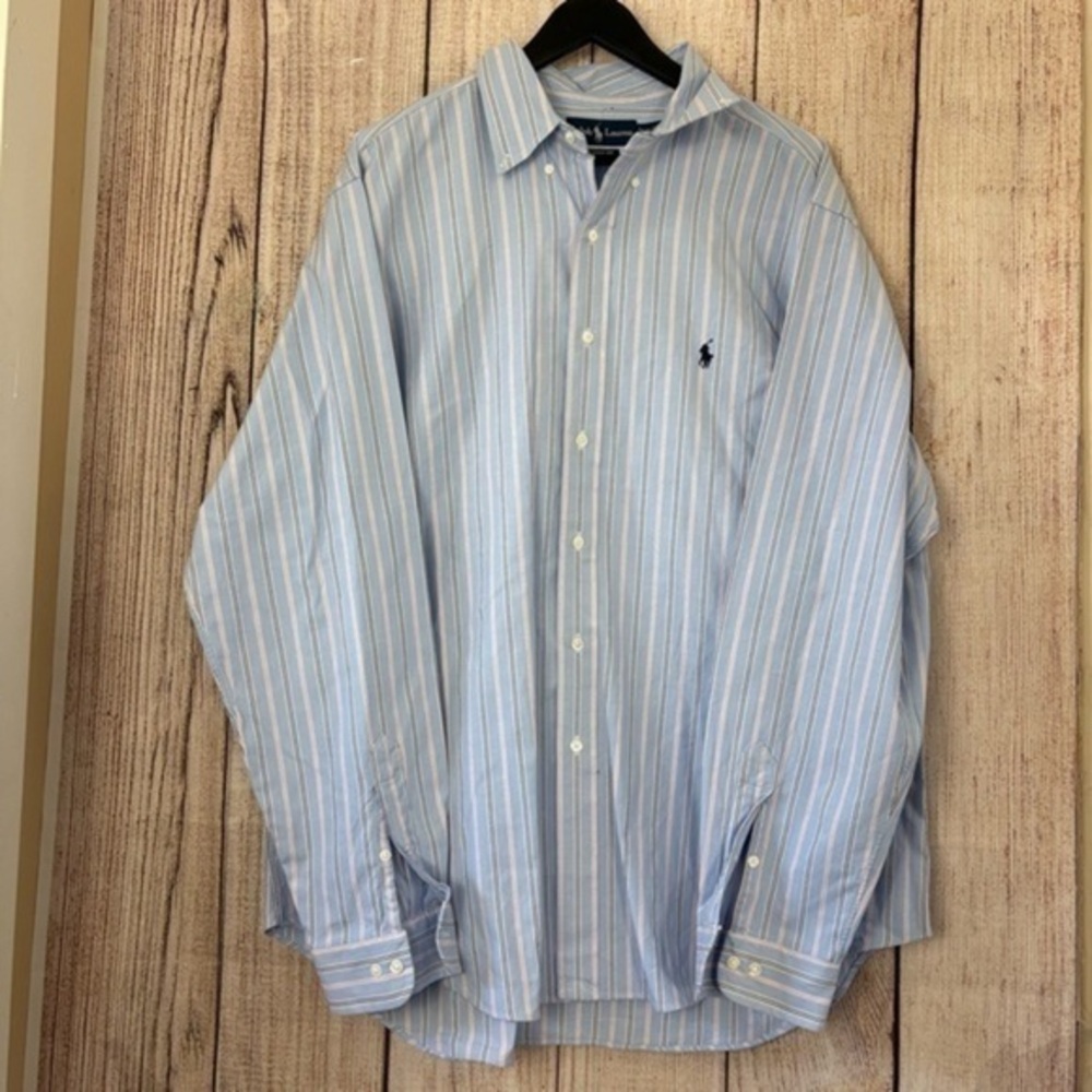 Vintage Ralph Lauren Mens Classic Fit Oxford button down shirt size 17 1/2